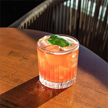 Saffron Campari Basil Smash